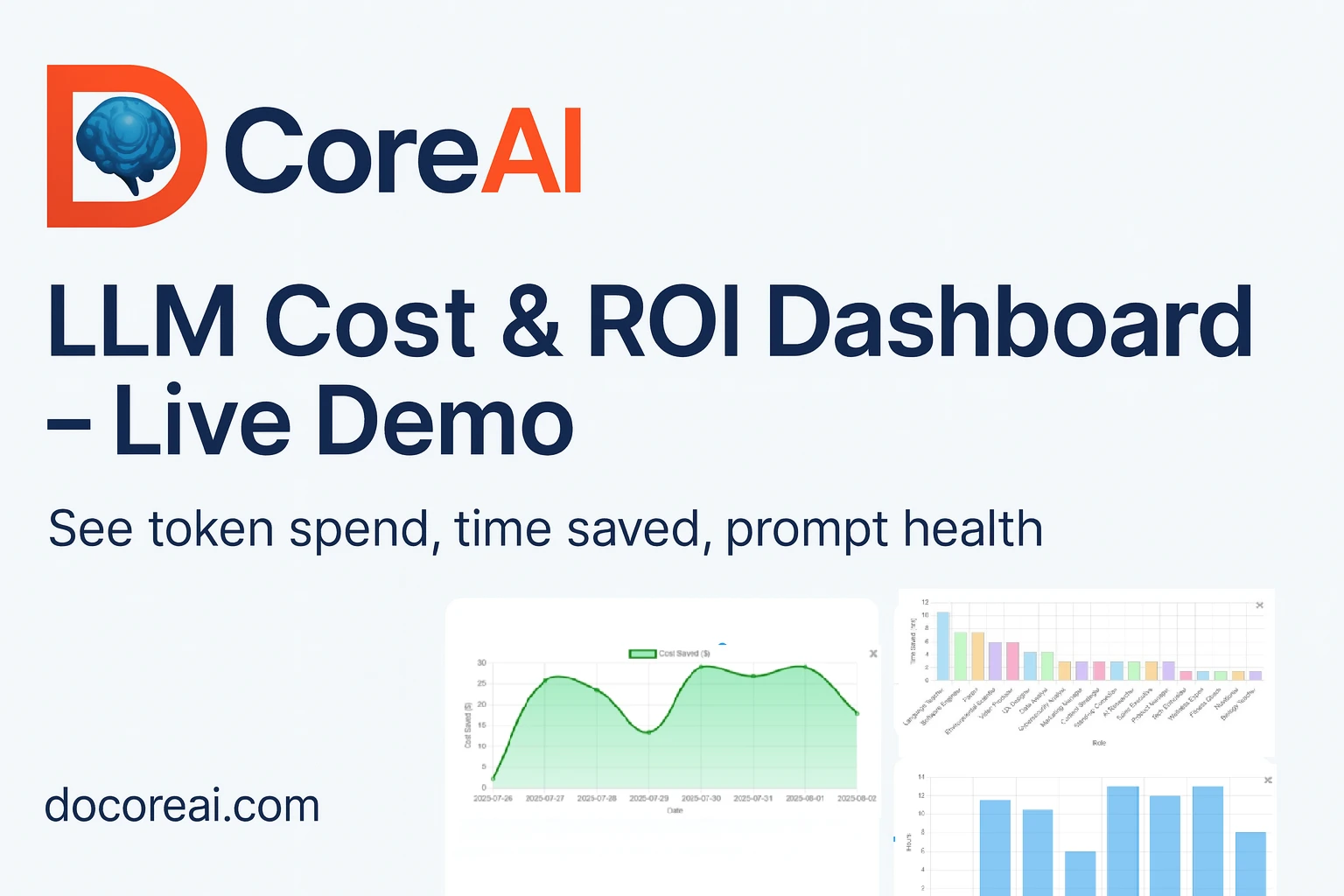 LLM Cost & ROI Dashboard — token spend, time saved, prompt health
